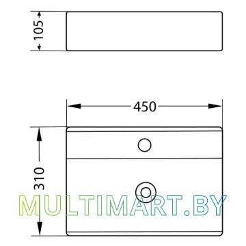 Умывальник Lauter 21887B (клапан 21190B) картинка 6